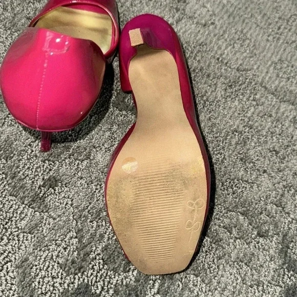 •Jessica Simpson pink patent platform stiletto• - Picture 6 of 10